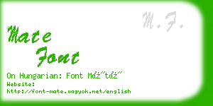 mate font business card